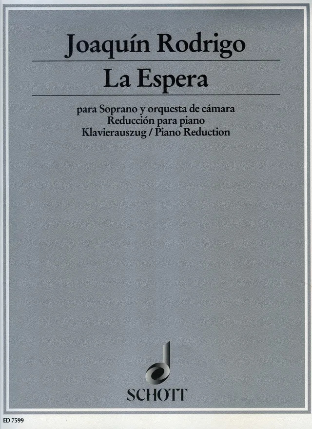 Ediciones Joaquín Rodrigo La espera noty hlas orchestr klavír
