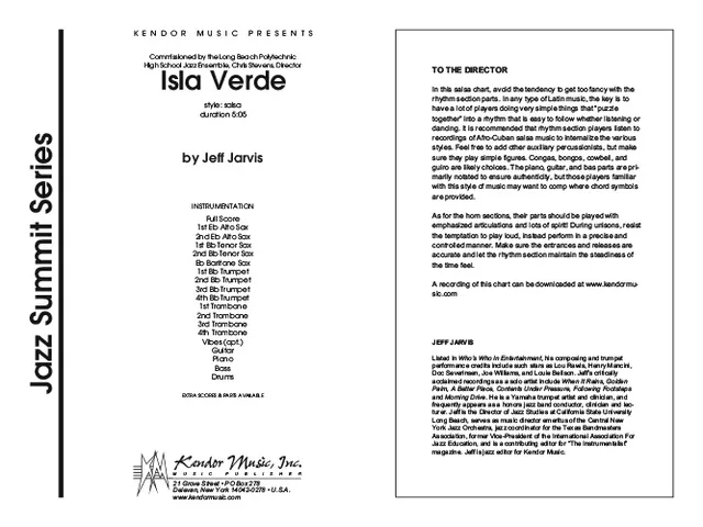 Kendor Music Isla Verde partitura salsa pro jazz