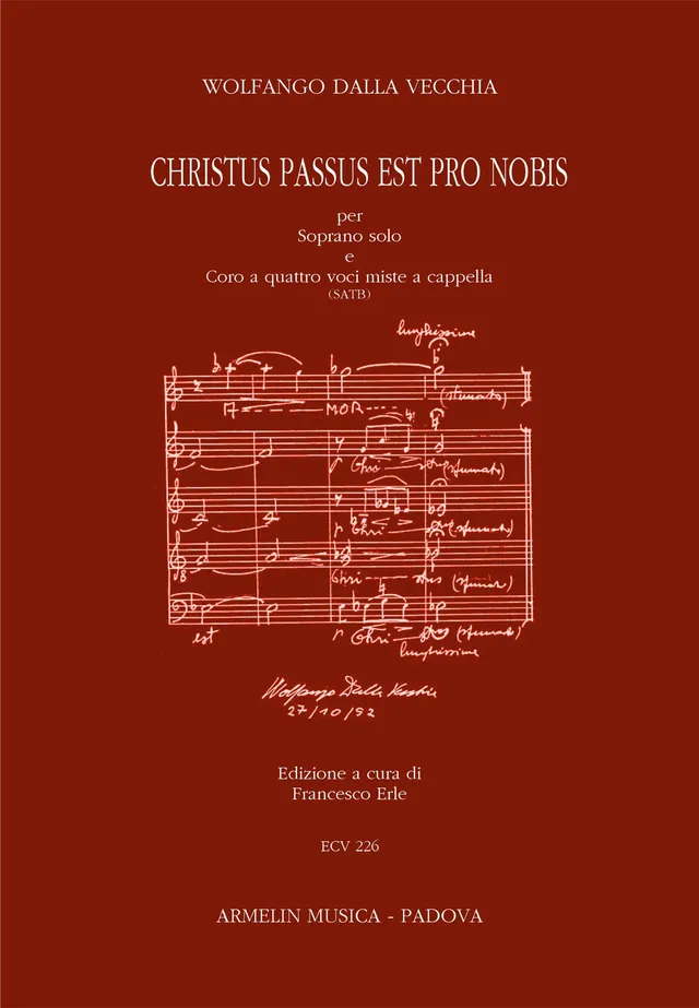 Armelin Musica Christus Passus est pro nobis noty sbor