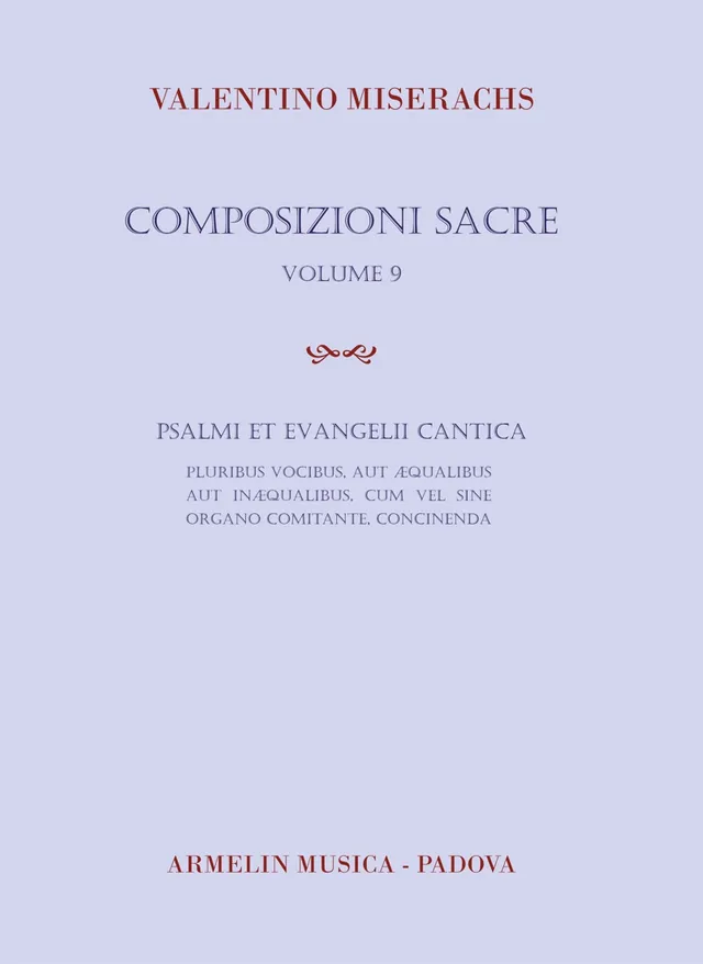 Armelin Musica Composizioni Sacre 9 noty pro sbor a varhany