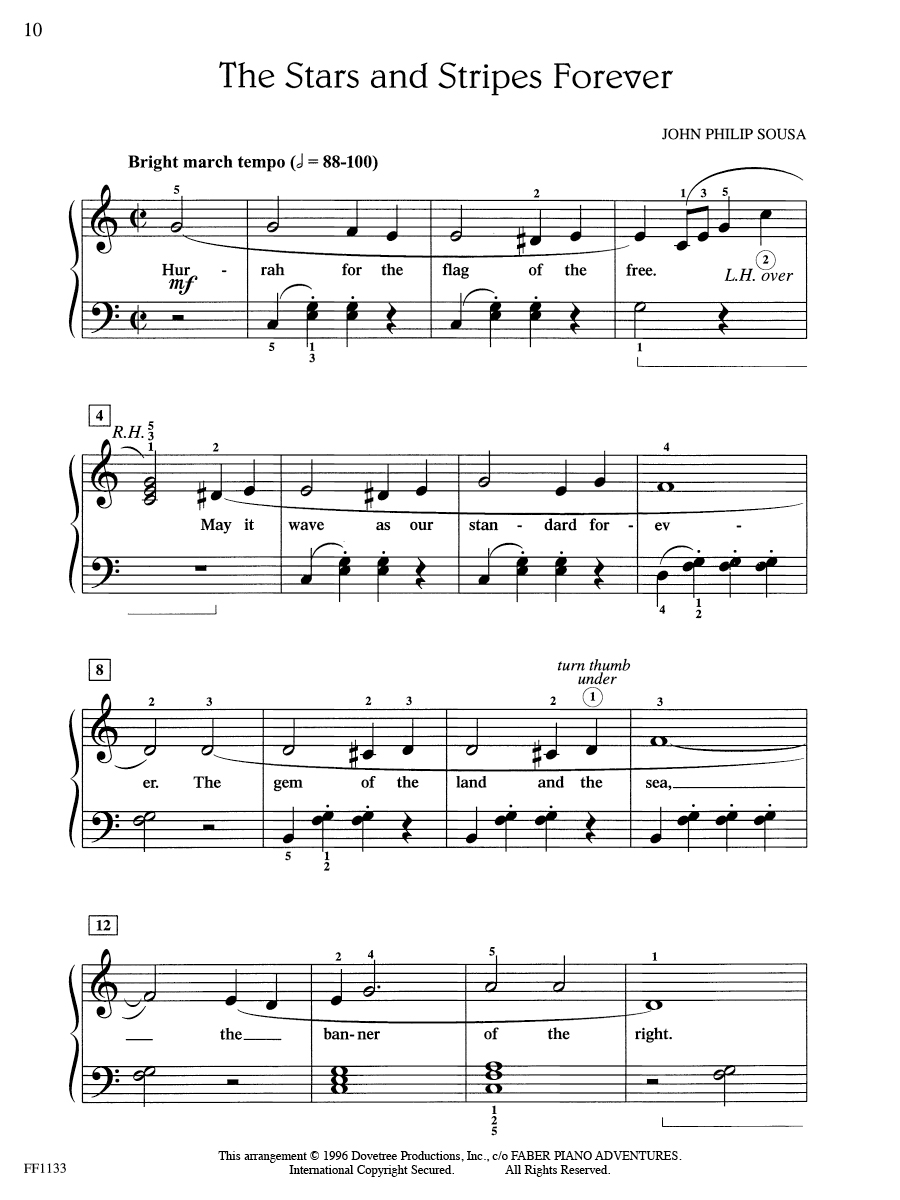 Faber ChordTime Piano Ragtime and Marches noty pro klavír 2B