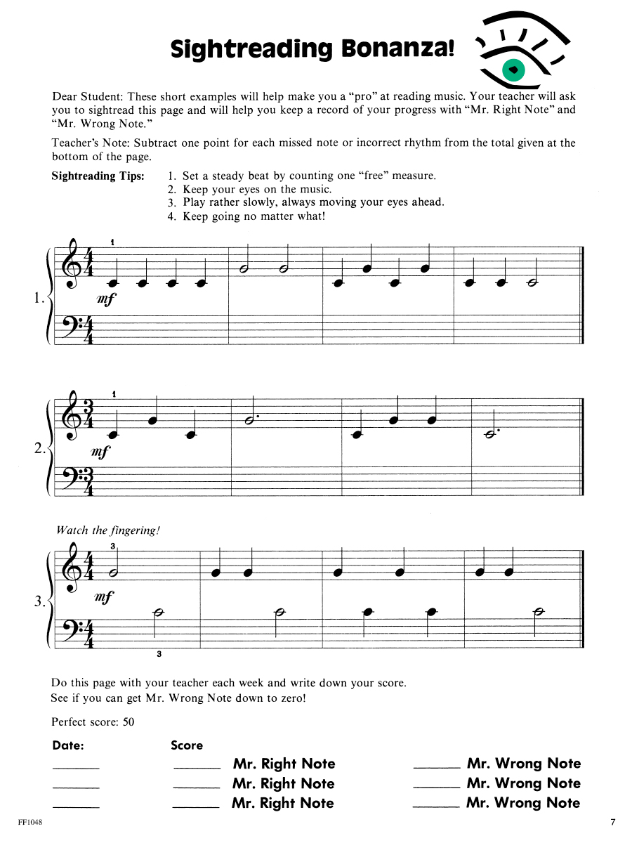 Faber Piano Adventures I Can Read Music 1 hudební nauka