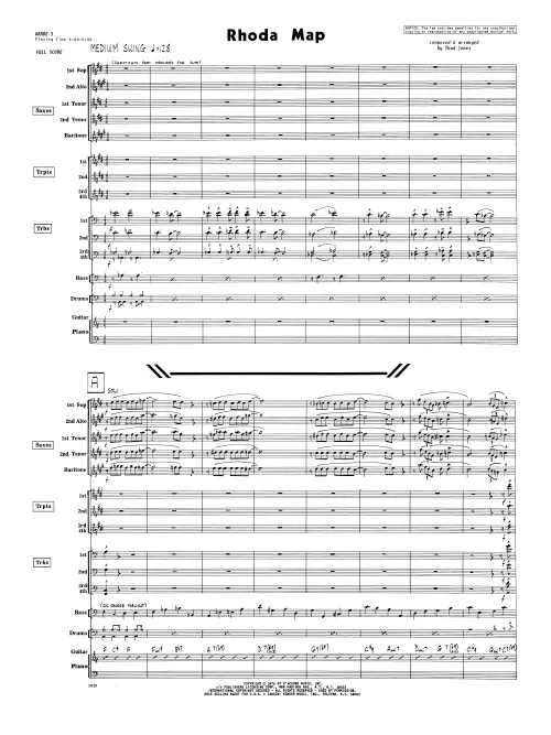 Kendor Music Rhoda Map partitura medium swing