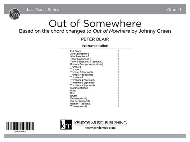 Kendor Music Out of Somewhere noty full score swing