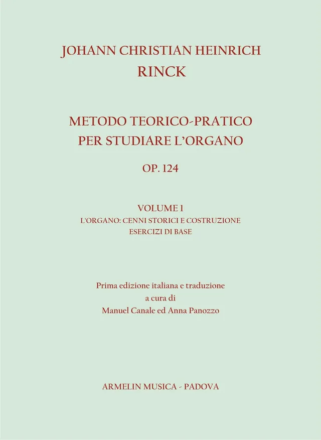 Armelin Musica Metodo teorico-pratico per studiare l'organo op.124 vol.1 škola