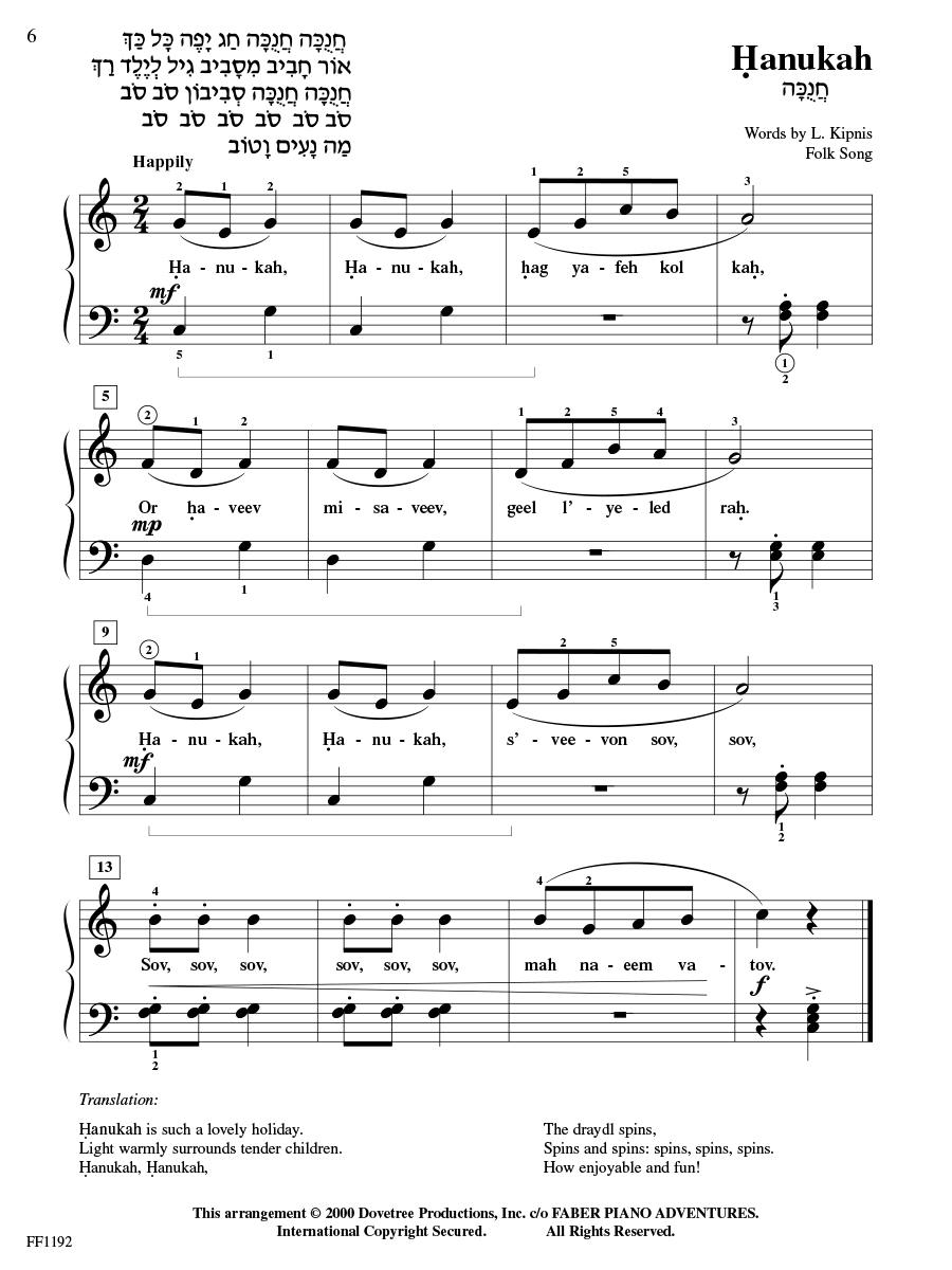 ChordTime Piano Jewish Favorites noty pro klavír 2B