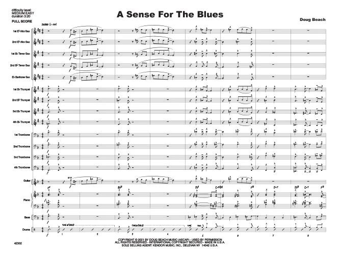Kendor Music A Sense For The Blues noty full score