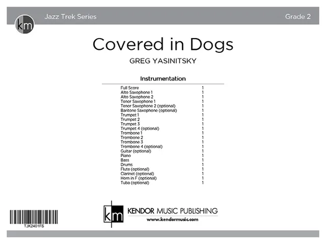 Kendor Music Covered in Dogs partitura latin-rock