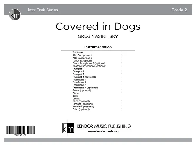 Kendor Music Covered in Dogs partitura latin-rock