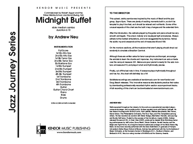 Kendor Music Midnight Buffet partitura Full Score samba