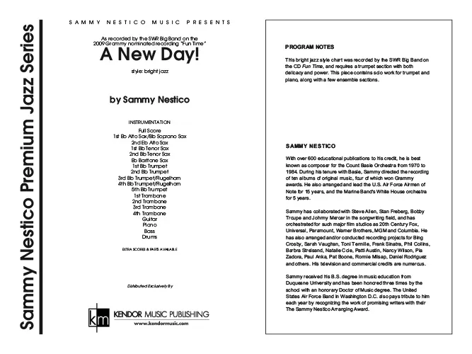 Kendor Music A New Day! Full Score noty pro big band