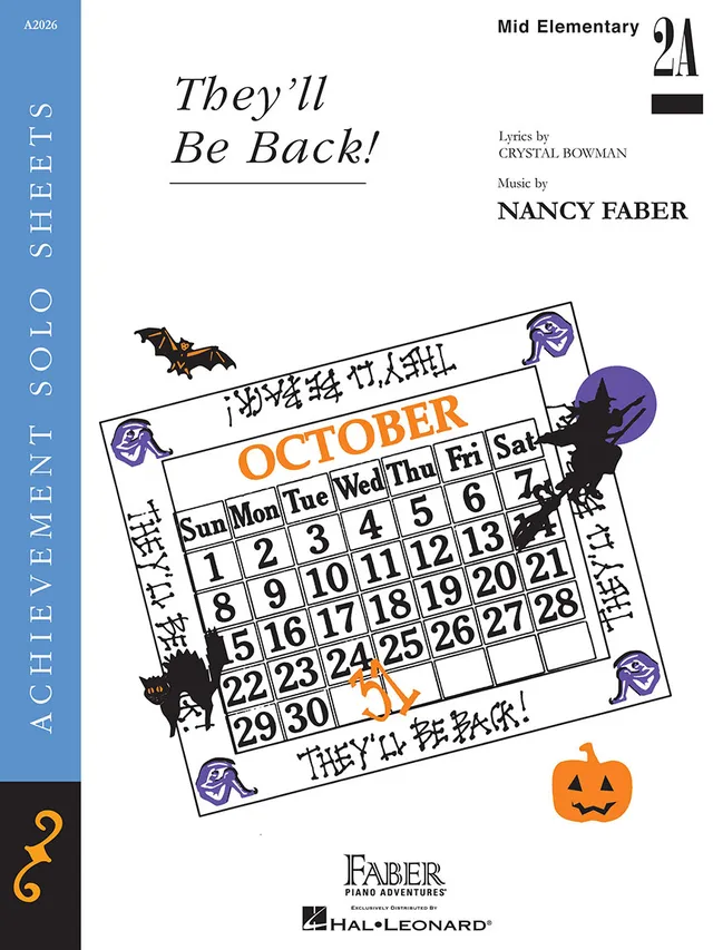 Faber They'll Be Back! halloweenská skladba pro klavír