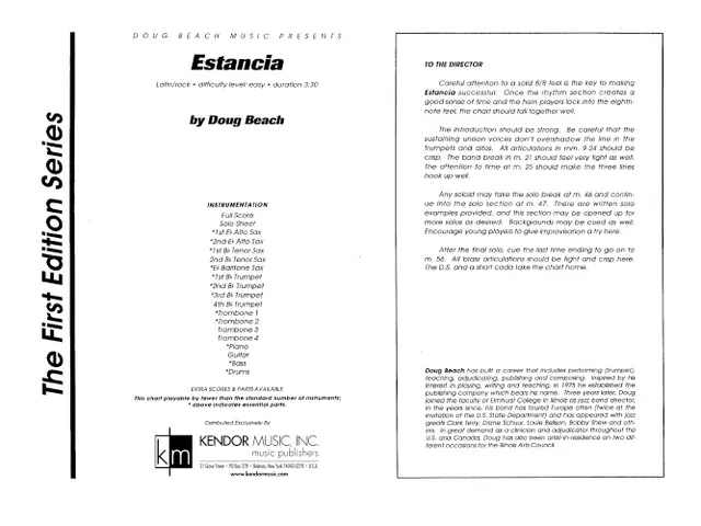 Kendor Music Estancia noty pro big band latin rock