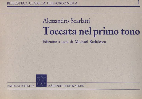 Armelin Musica Toccata nel primo tono noty varhany