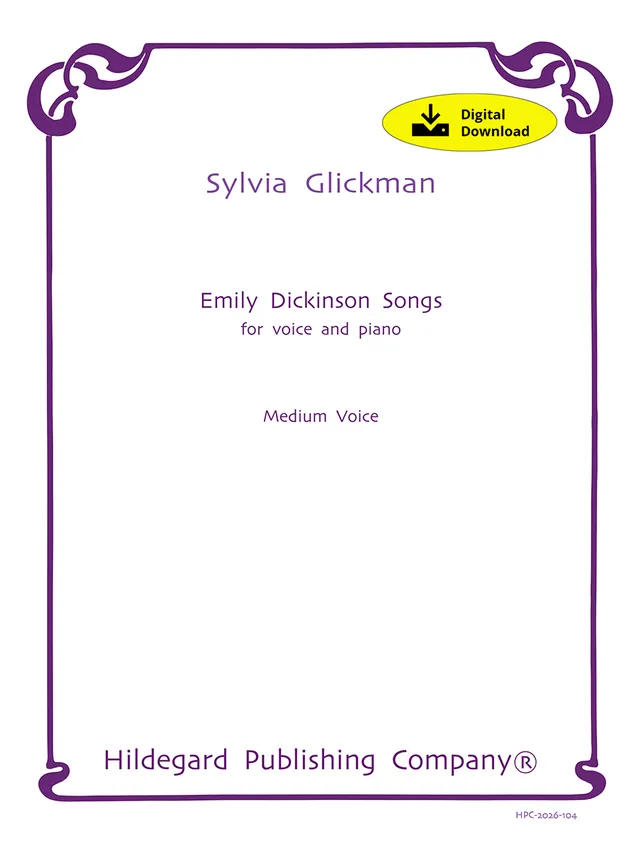 Hildegard Publishing Emily Dickinson Songs Glickman střední hlas