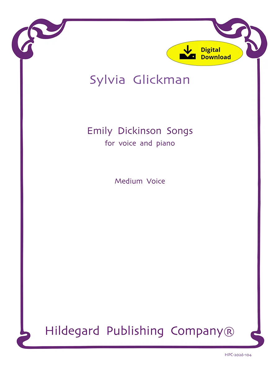 Hildegard Publishing Emily Dickinson Songs Glickman střední hlas