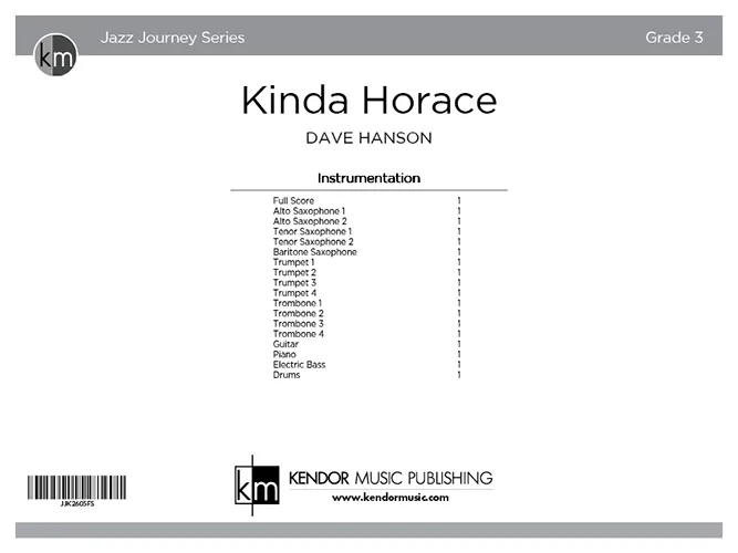 Kendor Music Kinda Horace partitura pro školní big band