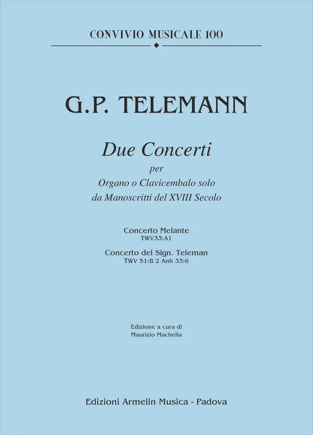 Armelin Musica Due concerti da manoscritti noty urtext