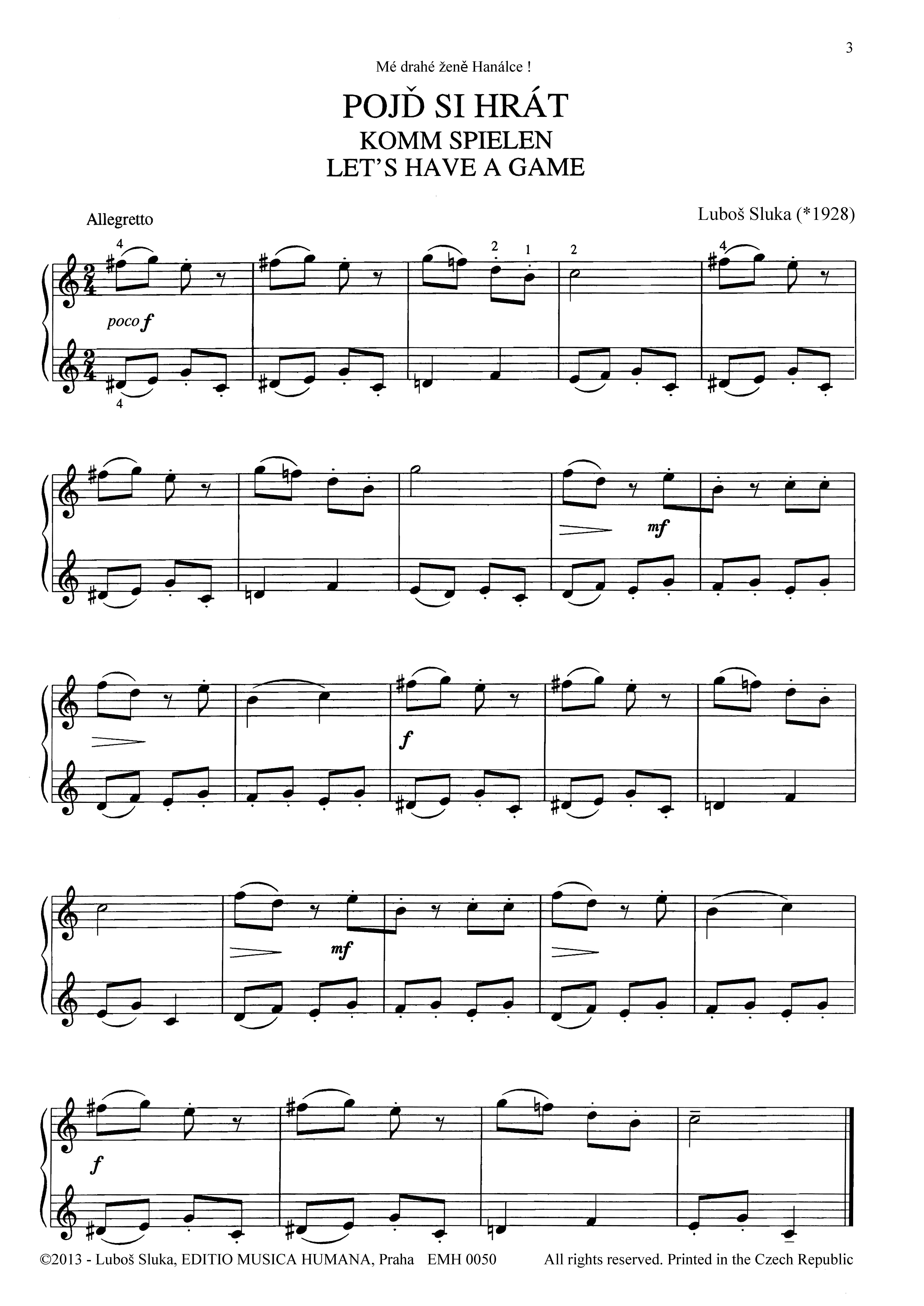 Editio Musica Humana Hrátky noty pro klavír 12 stran