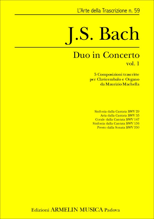 Armelin Musica Duo in Concerto volume 1 noty Bach 5 skladeb