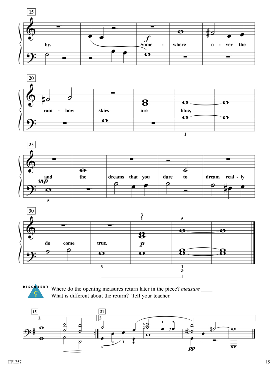 Faber Piano Adventures Level 1 Popular Repertoire noty