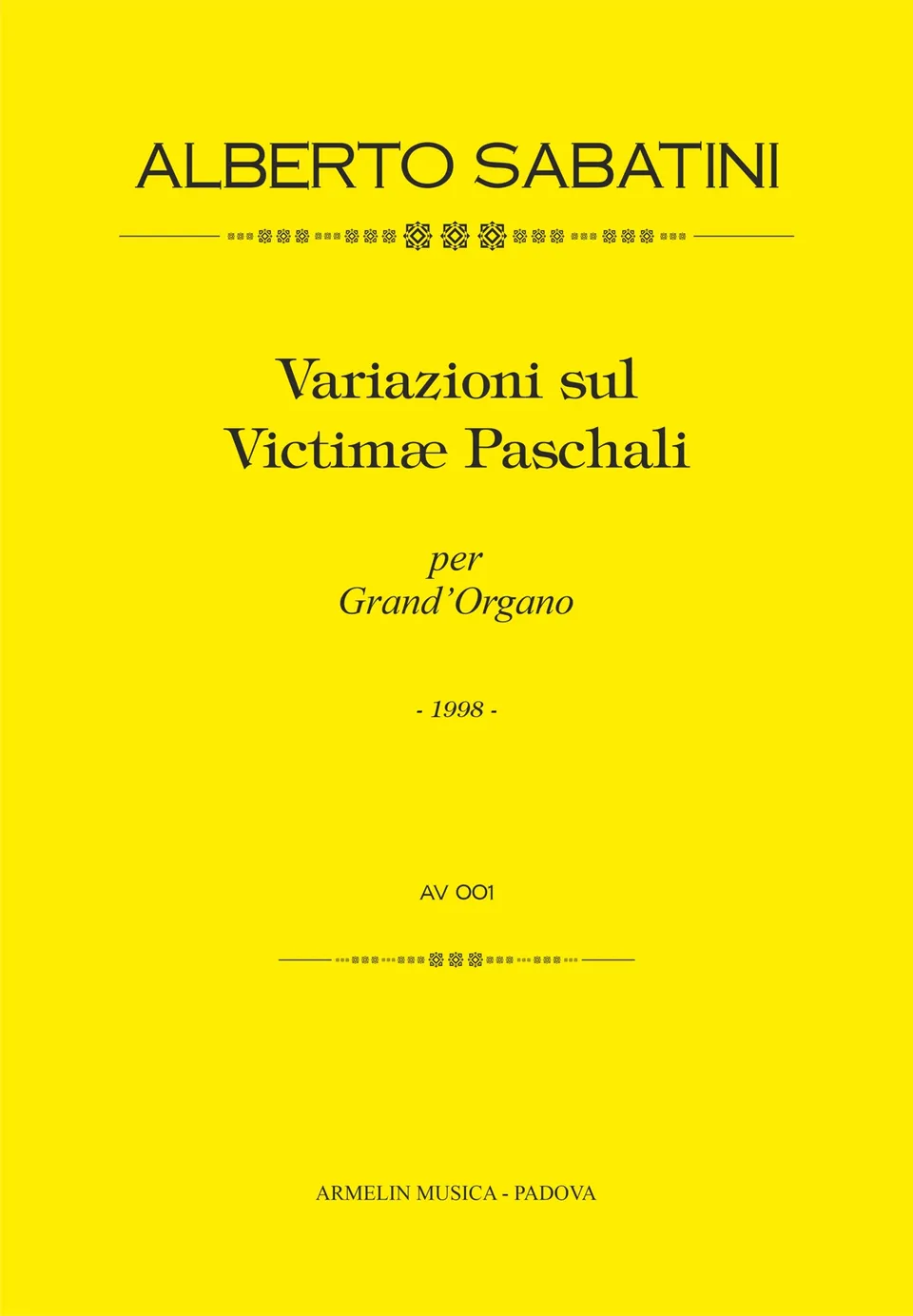 Armelin Musica Variazioni su Victimae Paschali noty variace