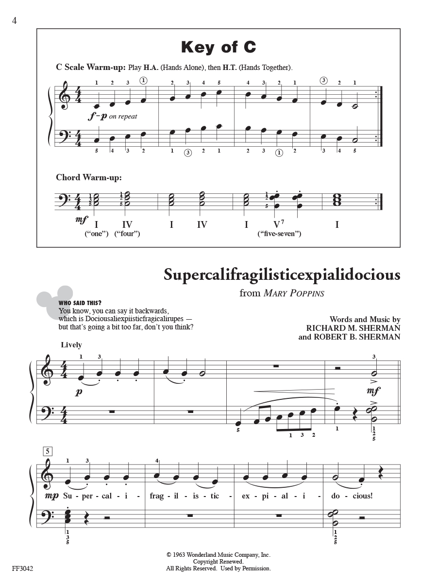 Faber Piano Adventures ChordTime Piano Disney noty filmové
