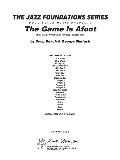 Kendor Music The Game Is Afoot partitura Full Score