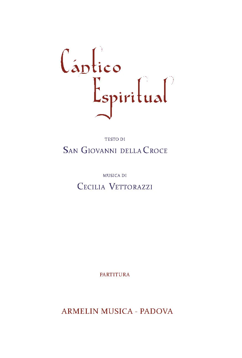 Armelin Musica Cántico espiritual de San Juan de la Cruz noty vokální