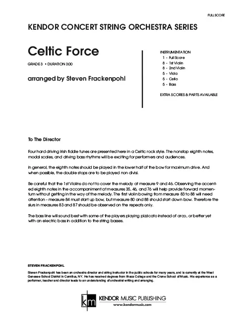 Kendor Music Celtic Force partitura pro smyčcový orchestr