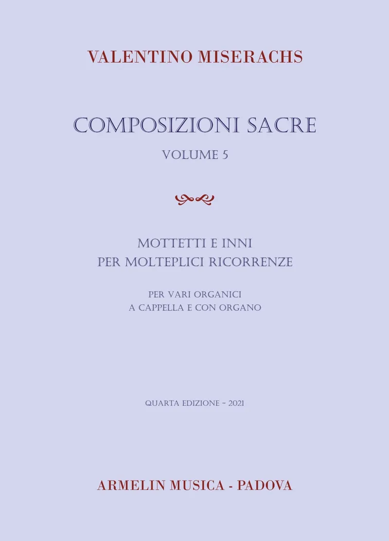 Armelin Musica Composizioni Sacre 5 noty chrámový sbor svazek