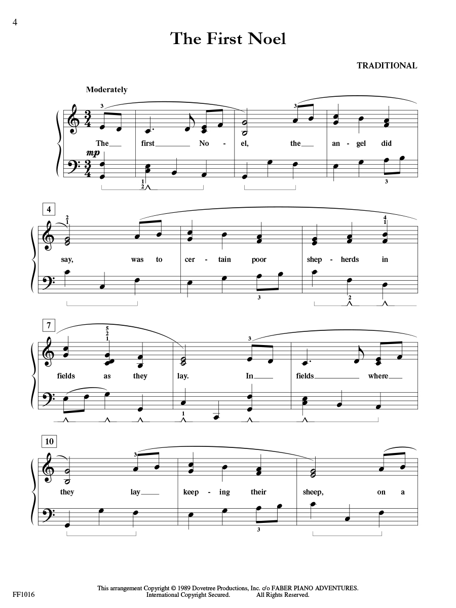 Faber BigTime Piano Christmas noty klavír vánoční