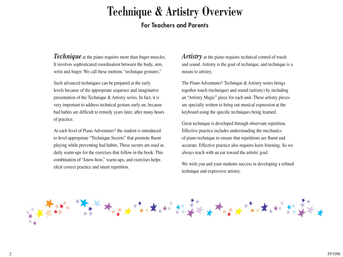 Piano Adventures Primer Technique & Artistry 2nd Edition klavírní škola