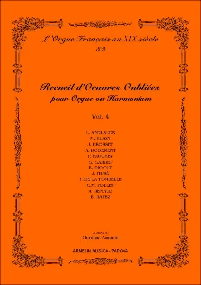 Armelin Musica Recueil Oeuvres Oubliées vol. 4 noty