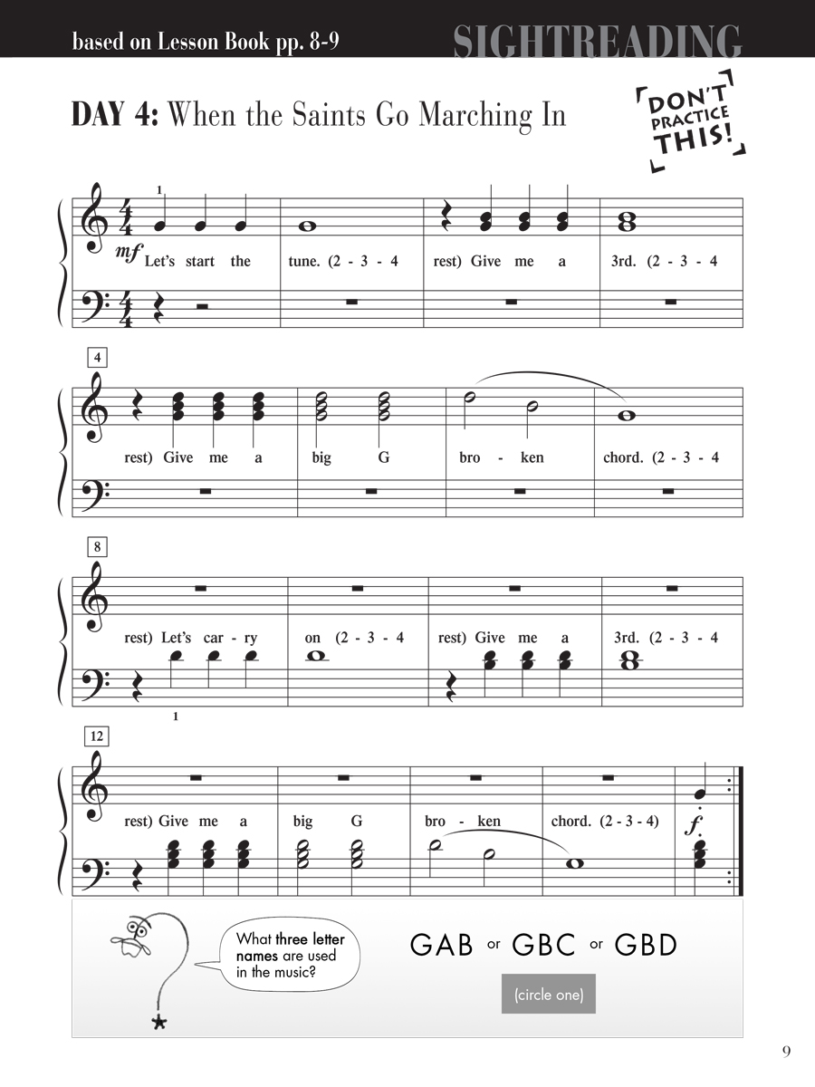 Faber Piano Adventures Level 2A Sightreading Book noty
