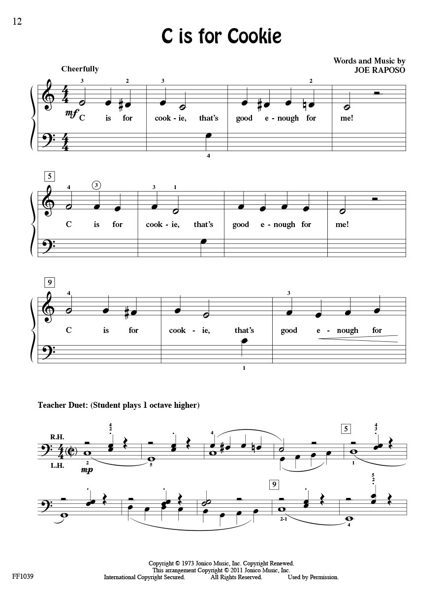 Faber PlayTime Piano Kids’ Songs noty Level 1