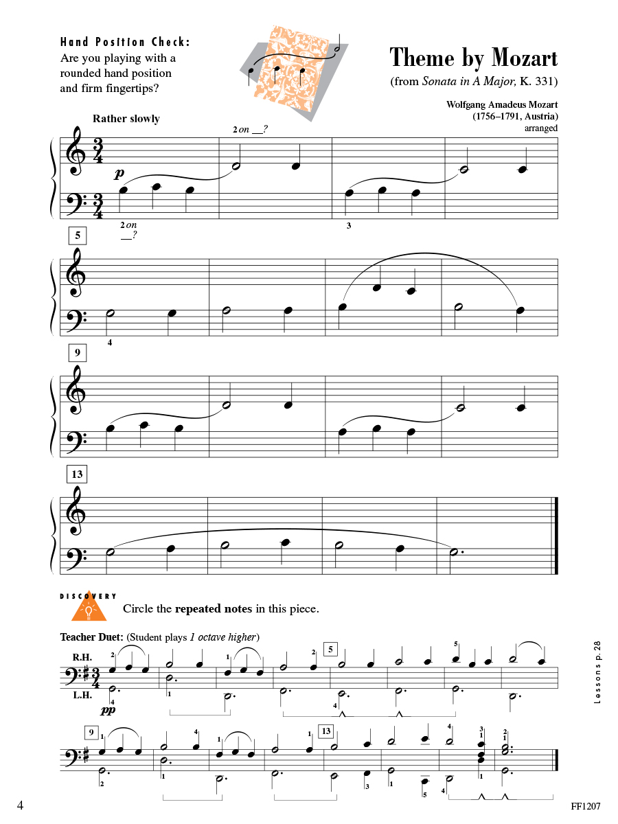 Accelerated Piano Adventures Performance Book 1 skladby