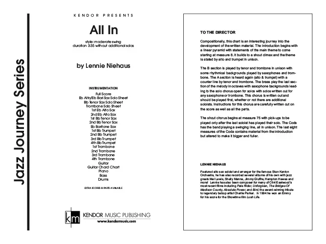 Kendor Music All In Full Score partitura swing