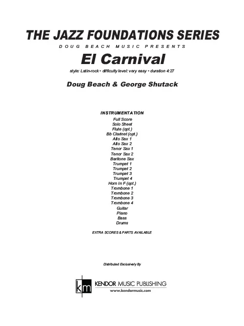 Kendor Music El Carnival Full Score partitura latin-rock