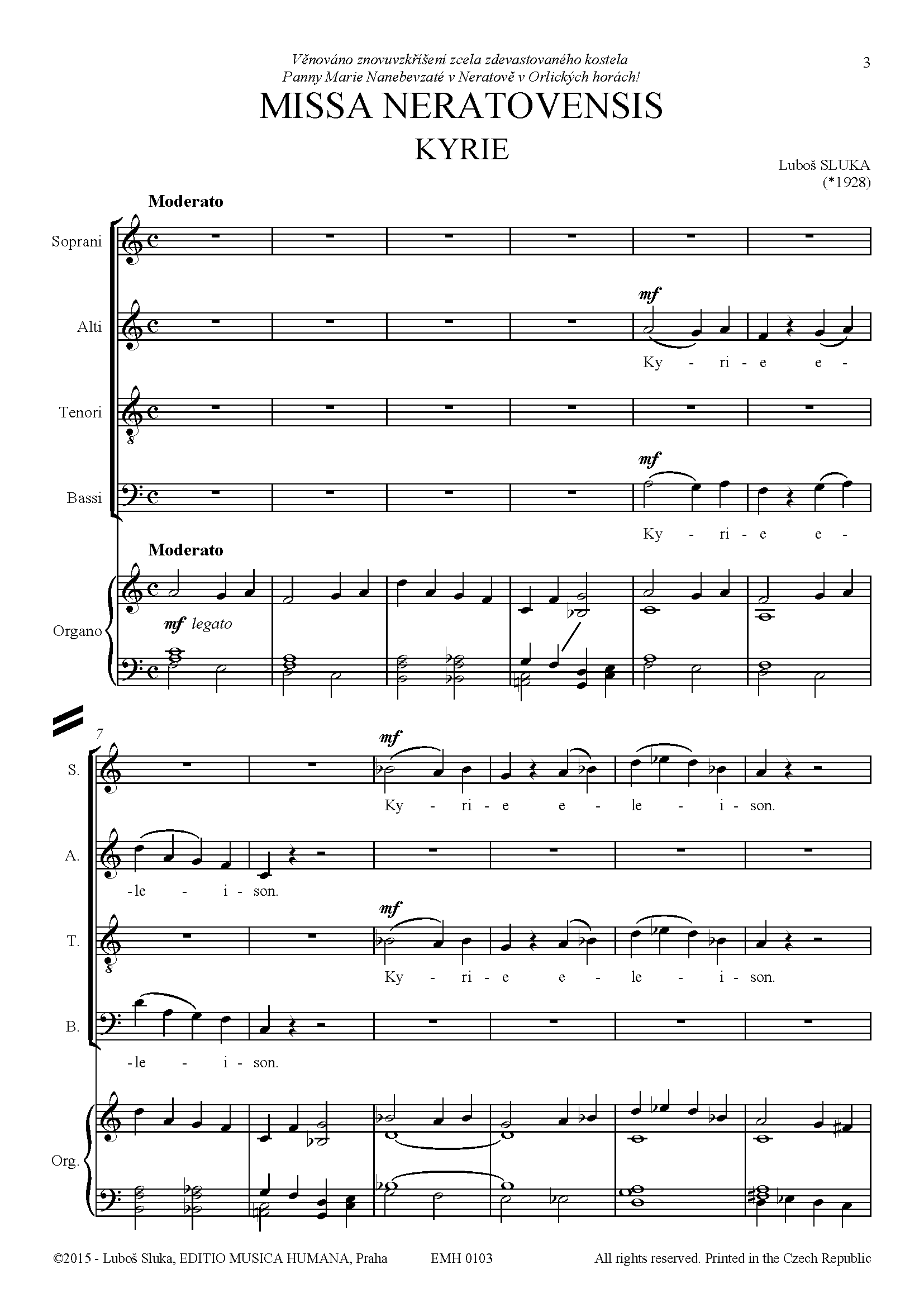 Editio Musica Humana Missa Neratovensis noty 40 stran