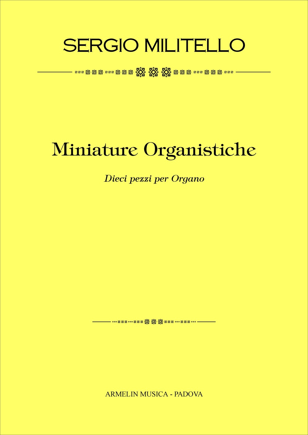 Armelin Musica Miniature Organistiche noty pro varhany