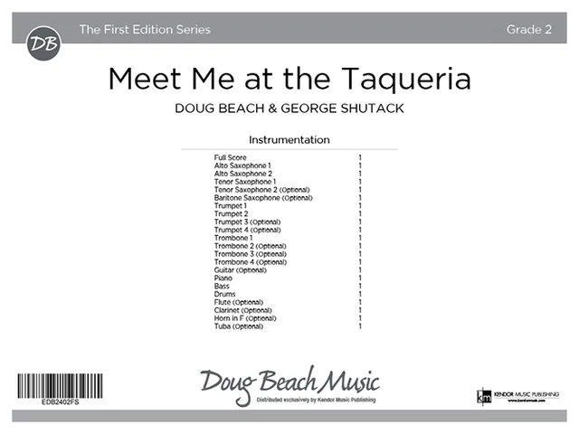 Kendor Music Meet Me at the Taqueria partitura latin