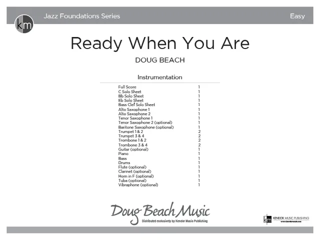 Kendor Music Ready When You Are partitura swing C moll