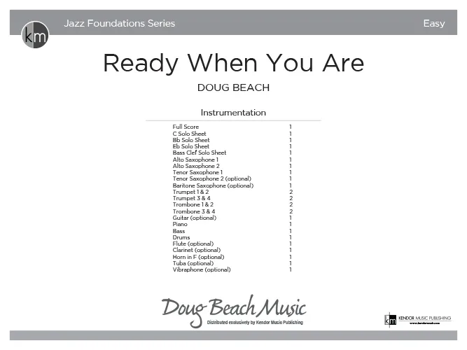 Kendor Music Ready When You Are partitura swing C moll