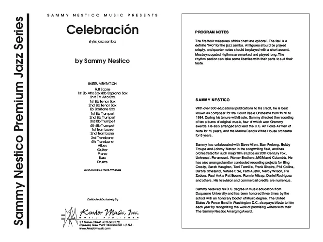Kendor Celebracion partitura pro big band samba