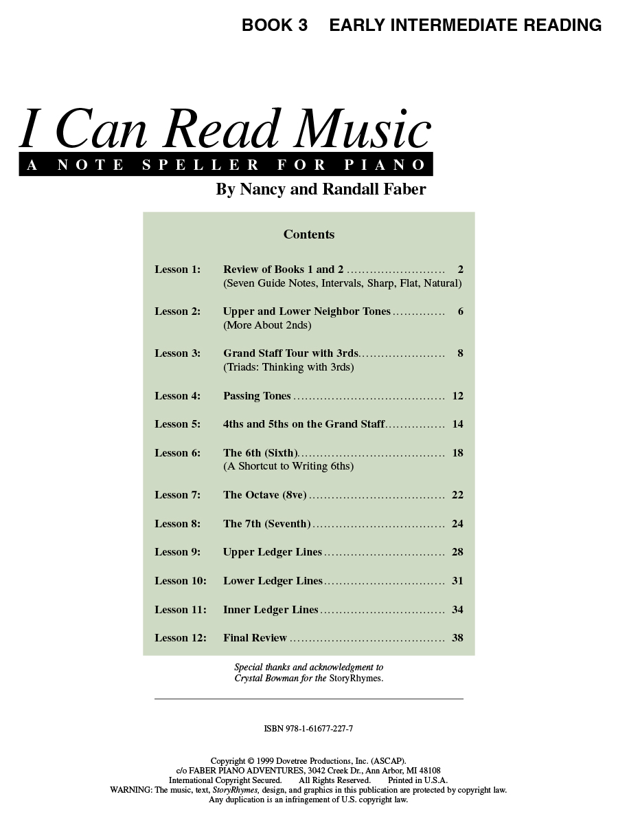 Faber I Can Read Music Book 3 noty pro klavír