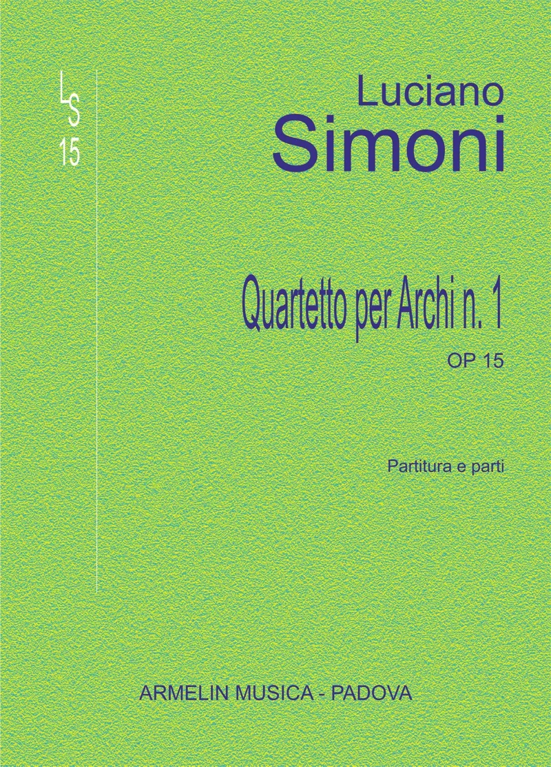 Armelin Musica Quartetto per archi n. 1 op. 15 noty kvartet