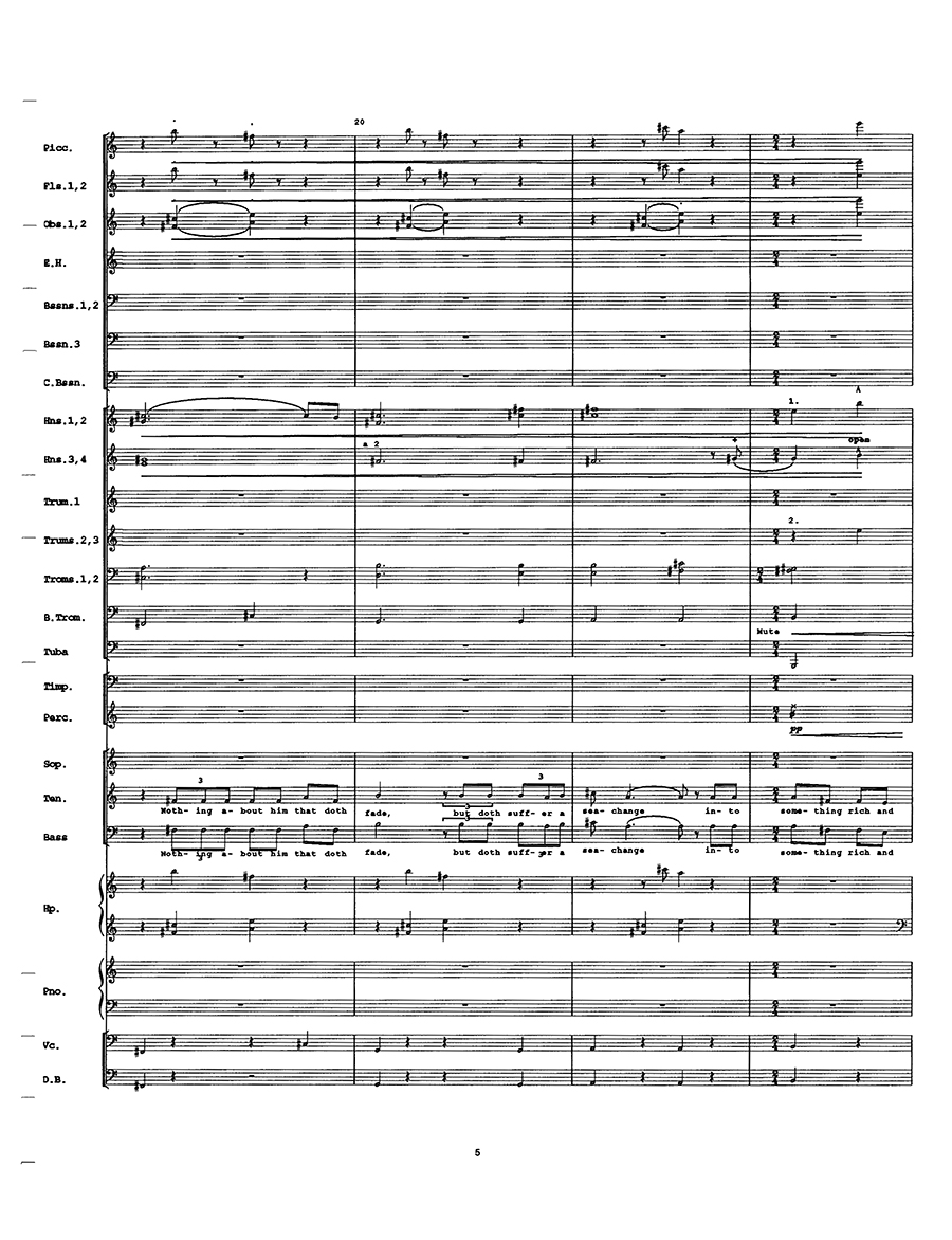 Hildegard Publishing Company Tombsongs partitura pro sbor orchestr