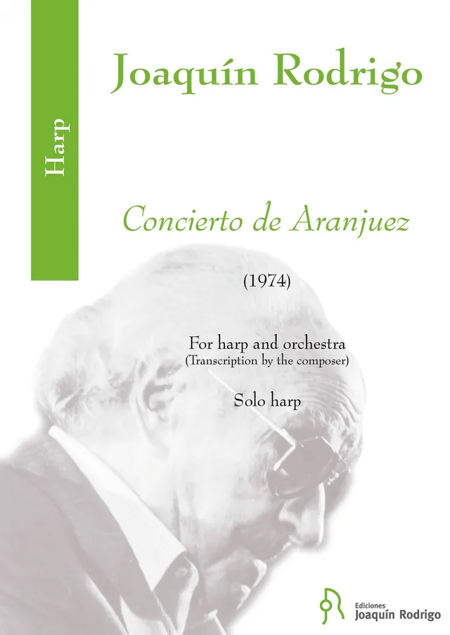 Ediciones Joaquín Rodrigo Concierto de Aranjuez noty pro harfu