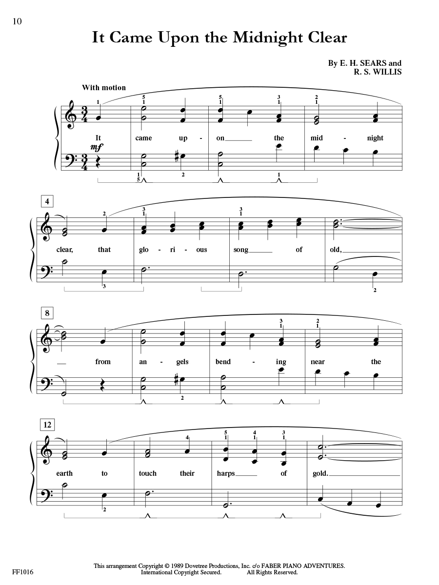 Faber BigTime Piano Christmas noty klavír vánoční